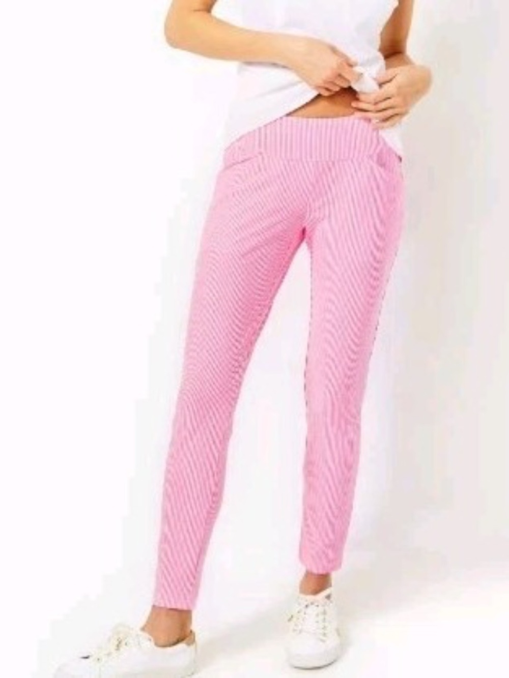 Lilly Pulitzer Corso Pant Havana Pink Performance Seersucker - size 2 NWT 🌟